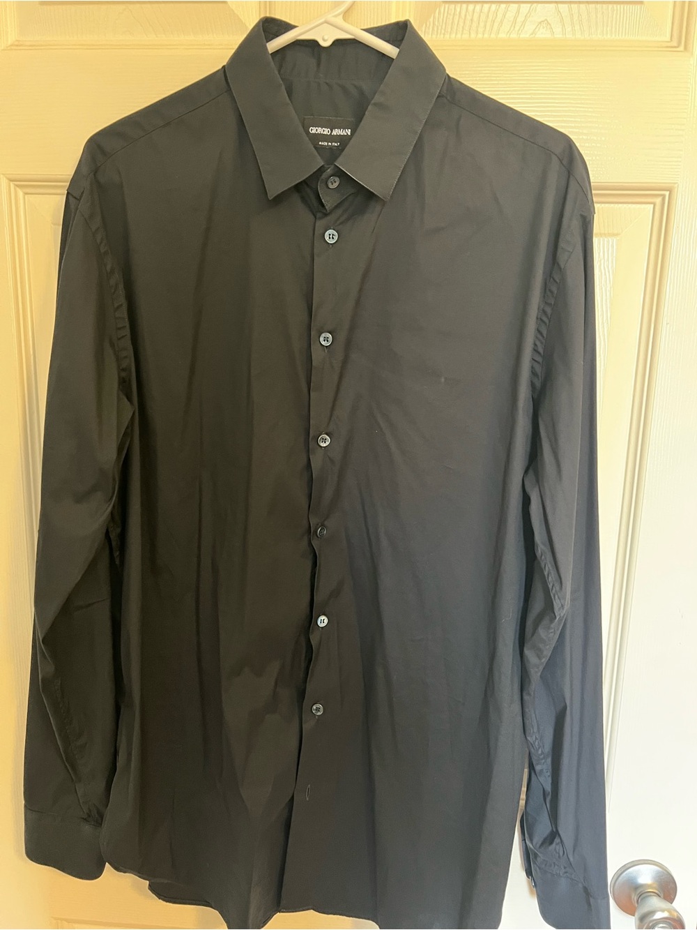 Giorgio Armani Men's Dark Navy Dress Shirt